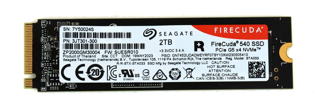 Seagate FireCuda 540 PCIe 5 NVMe